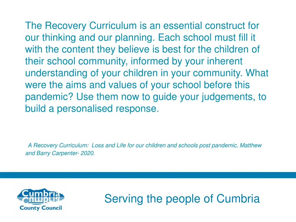 the recovery curriculum is an essential construct