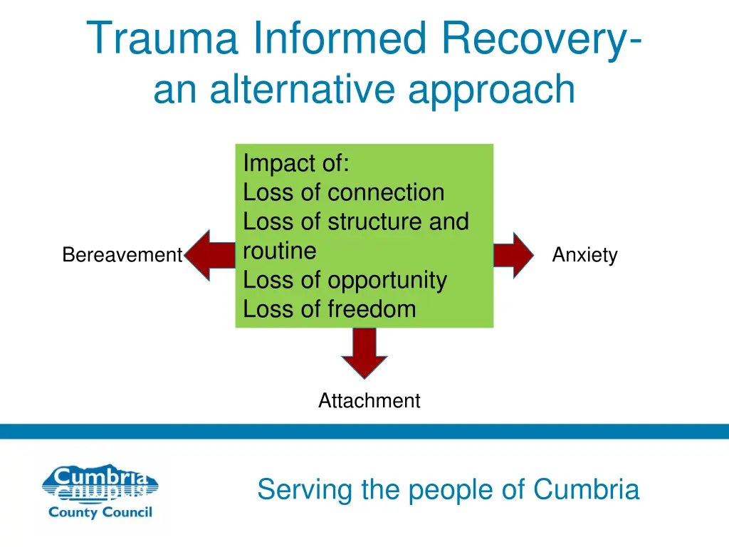 trauma informed recovery an alternative approach