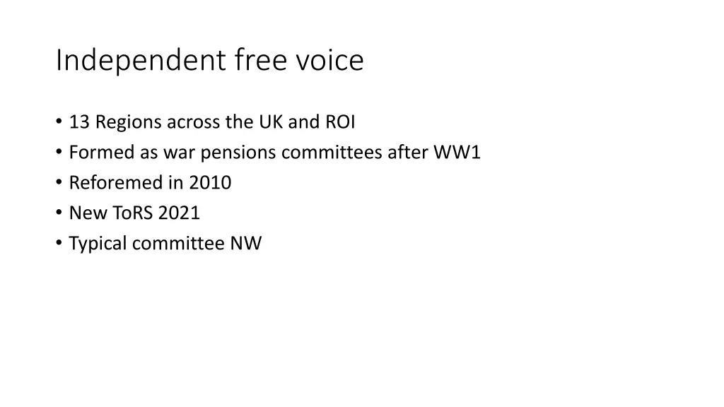 independent free voice
