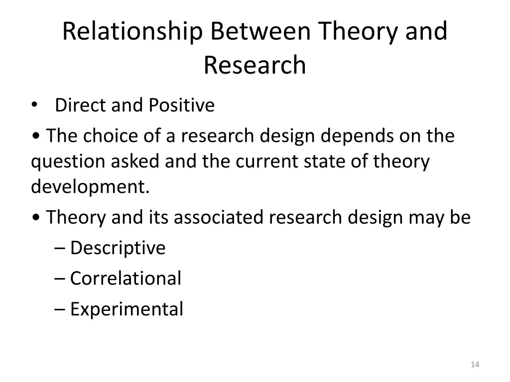 relationship between theory and research