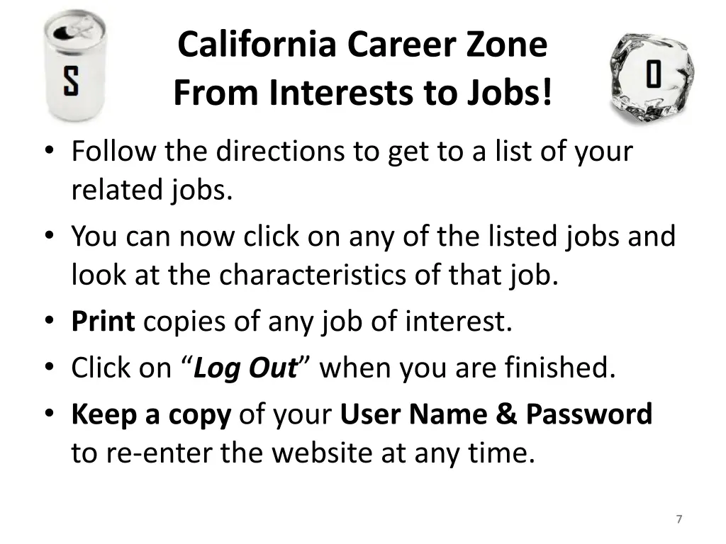 california career zone from interests to jobs