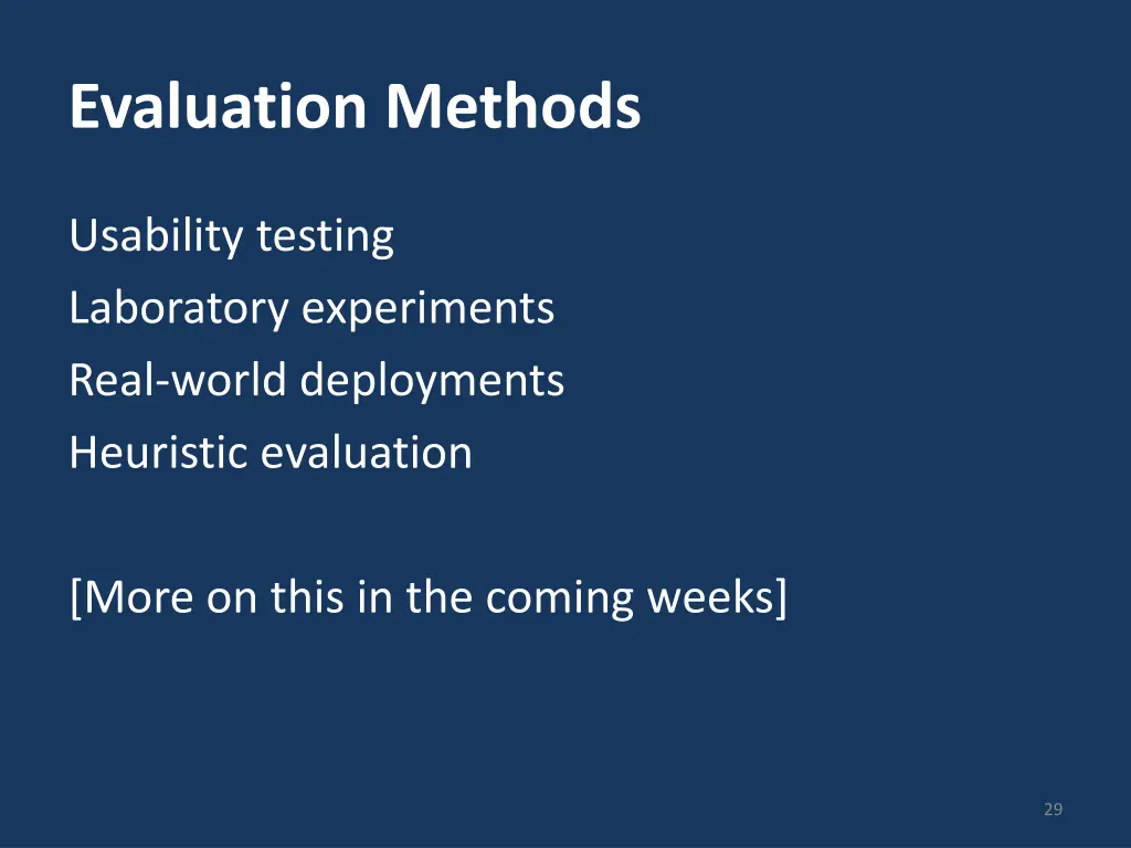 evaluation methods