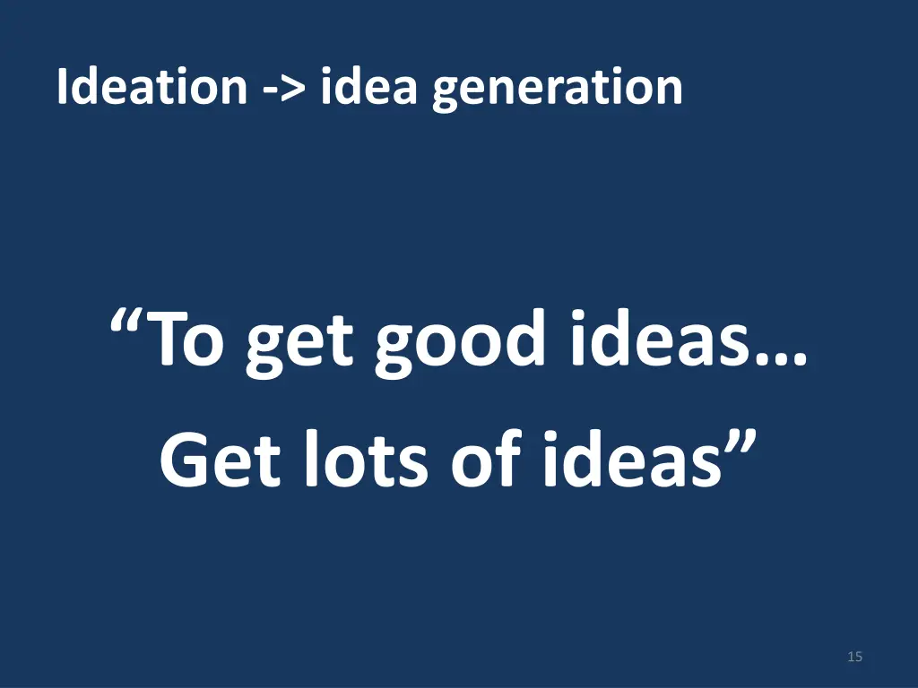 ideation idea generation