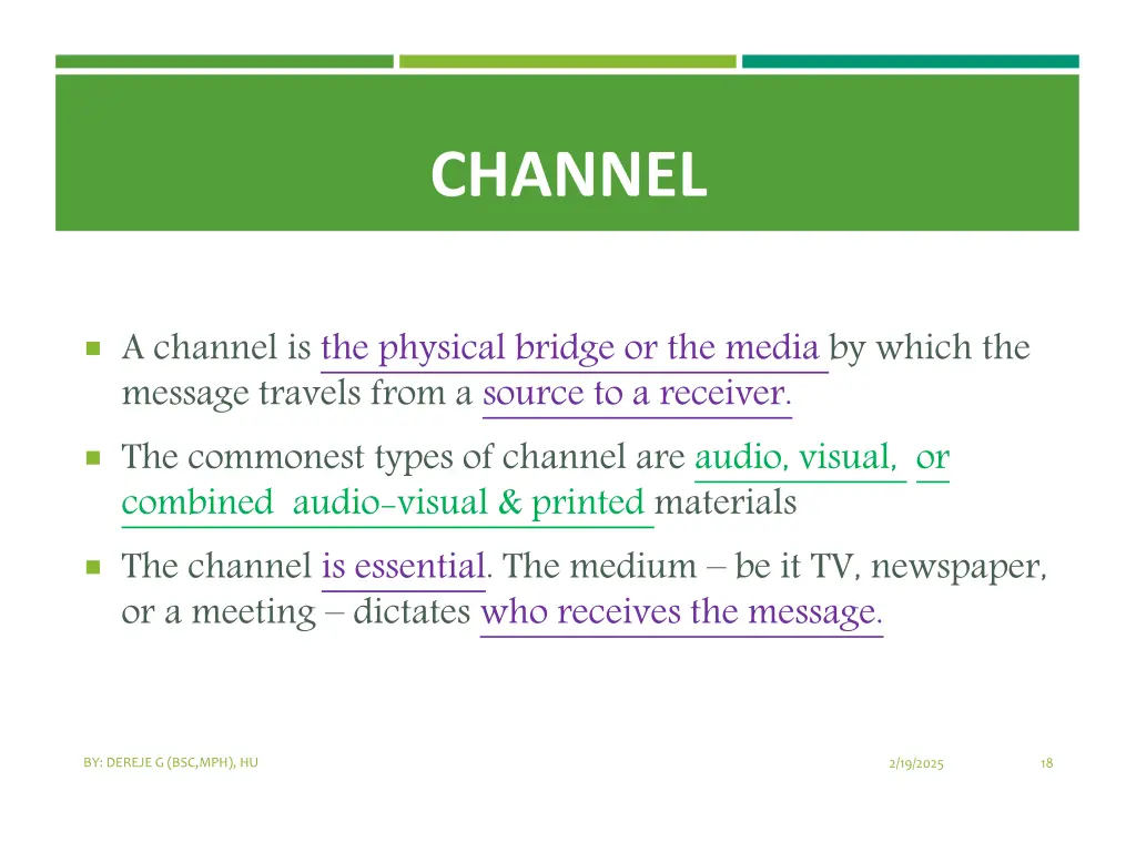 channel