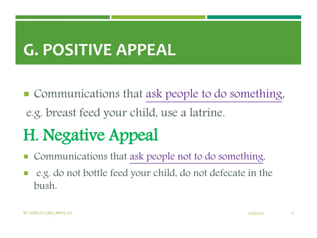 g positive appeal