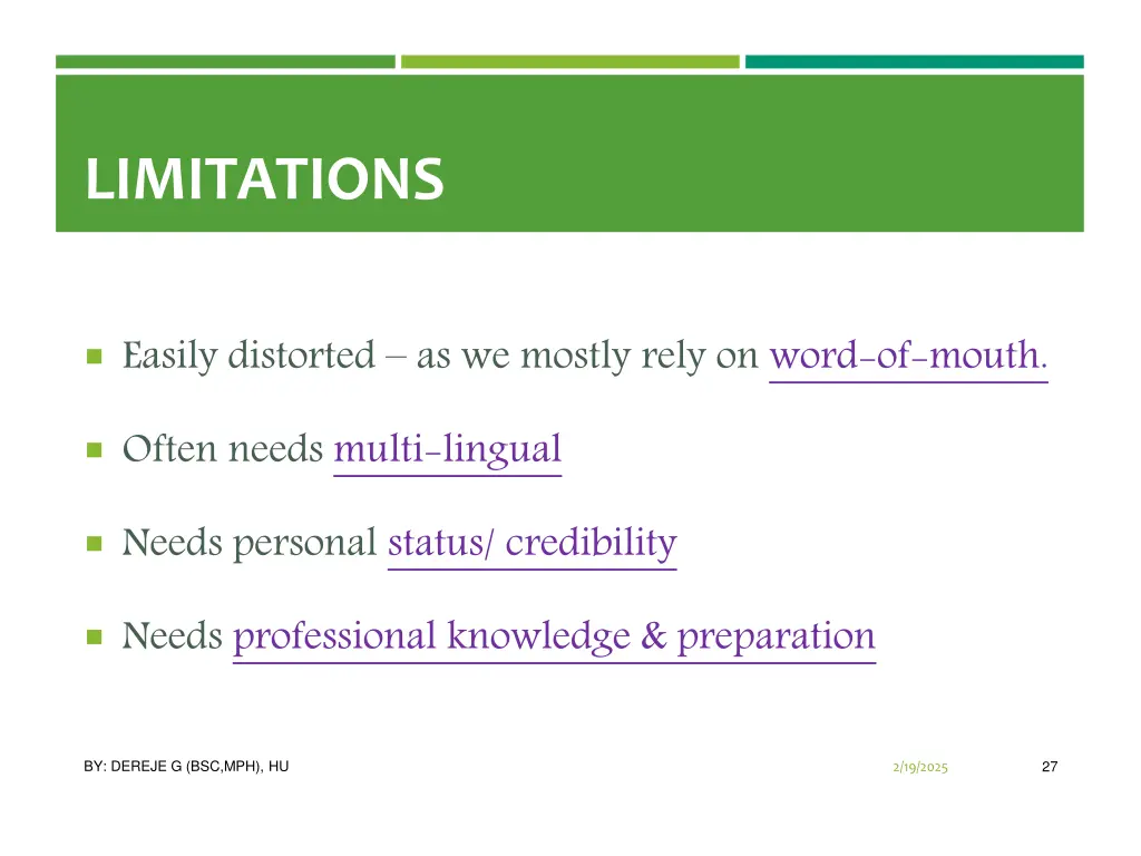 limitations