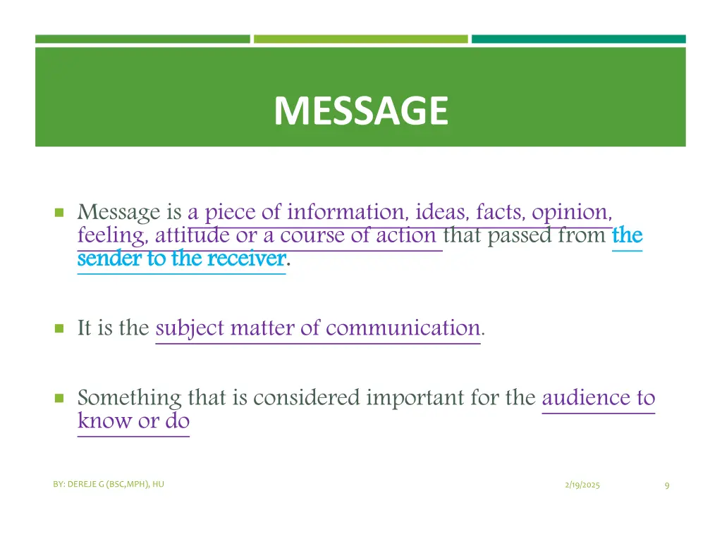 message
