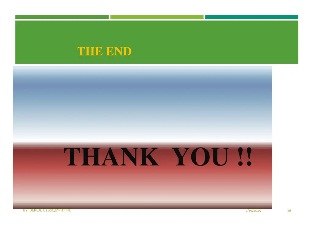 the end