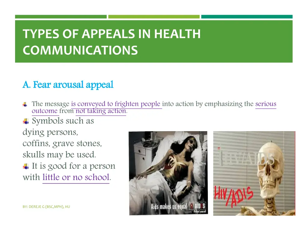 types of appeals in health communications