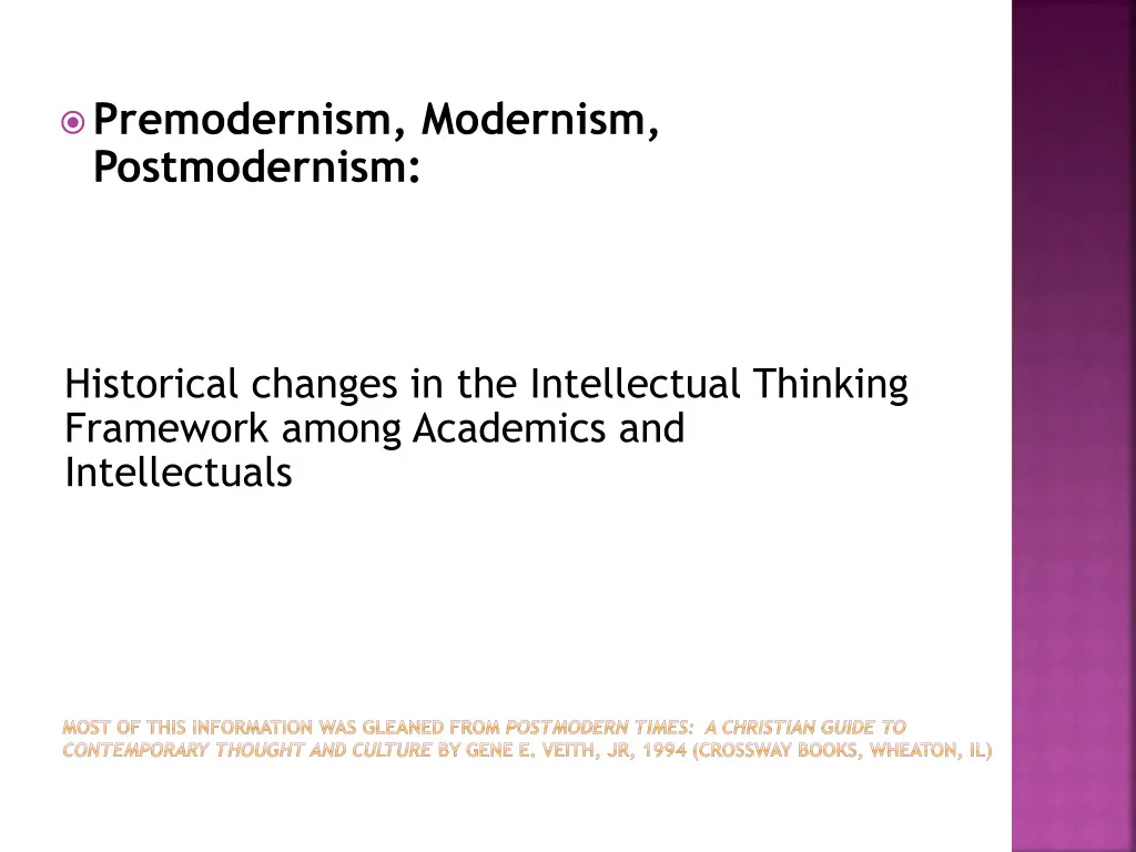 premodernism modernism postmodernism