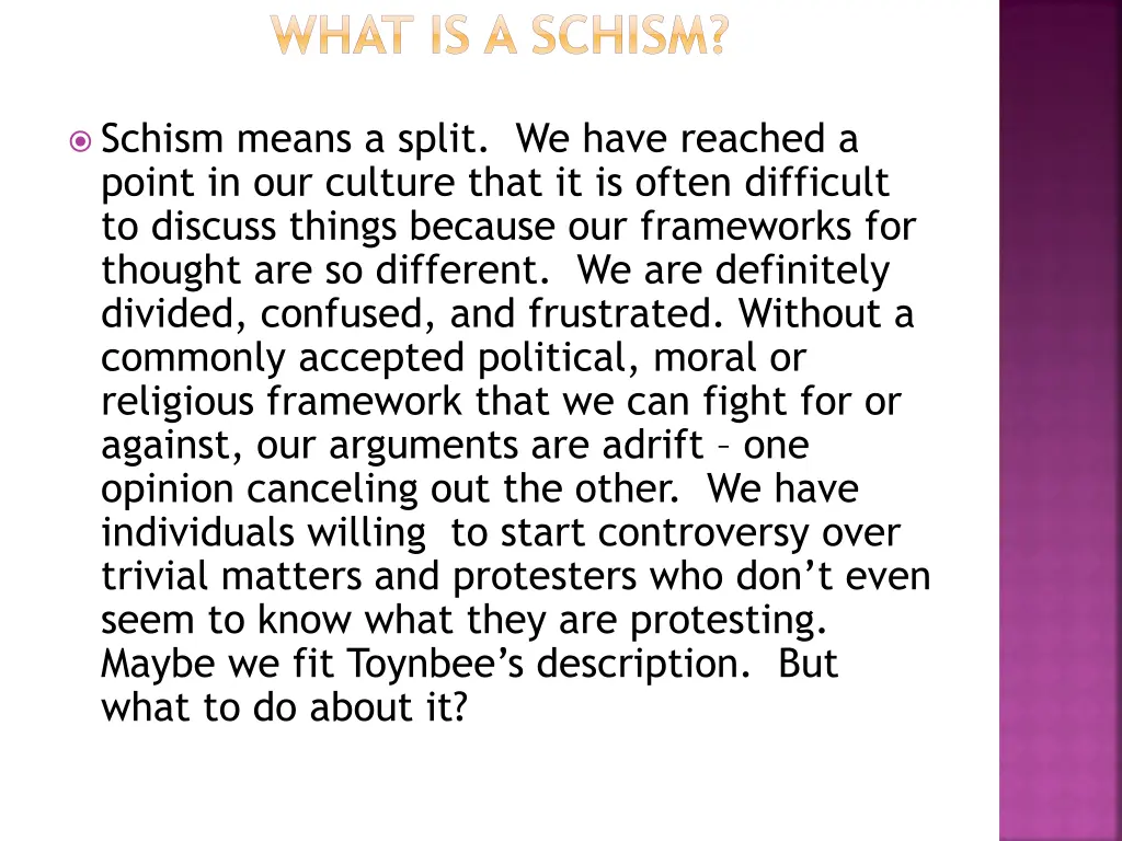 what is a schism