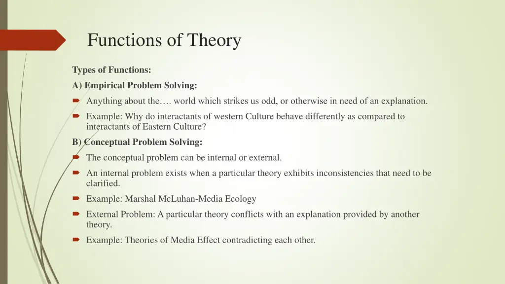 functions of theory