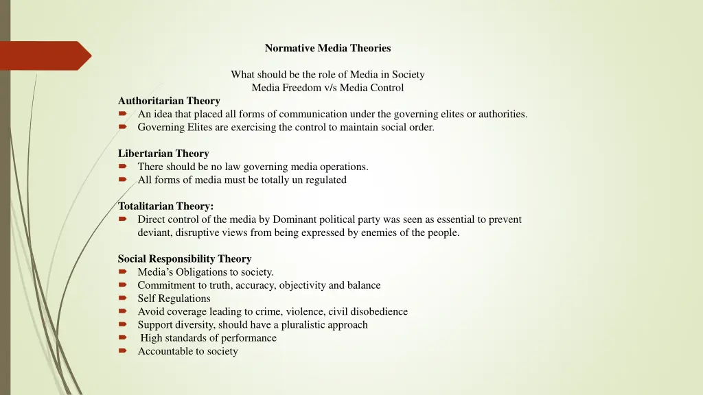 normative media theories