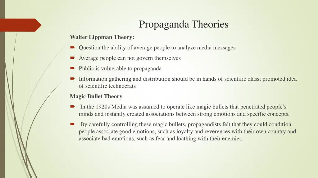 propaganda theories