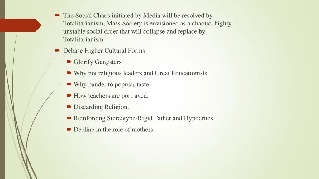 the social chaos initiated by media will