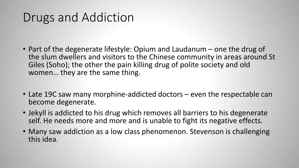 drugs and addiction