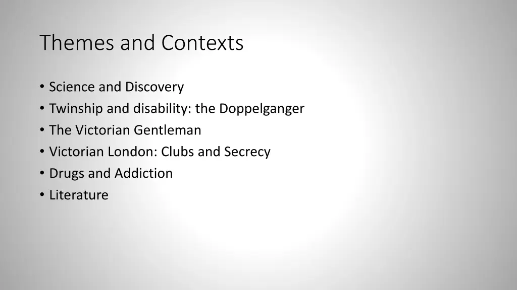themes and contexts