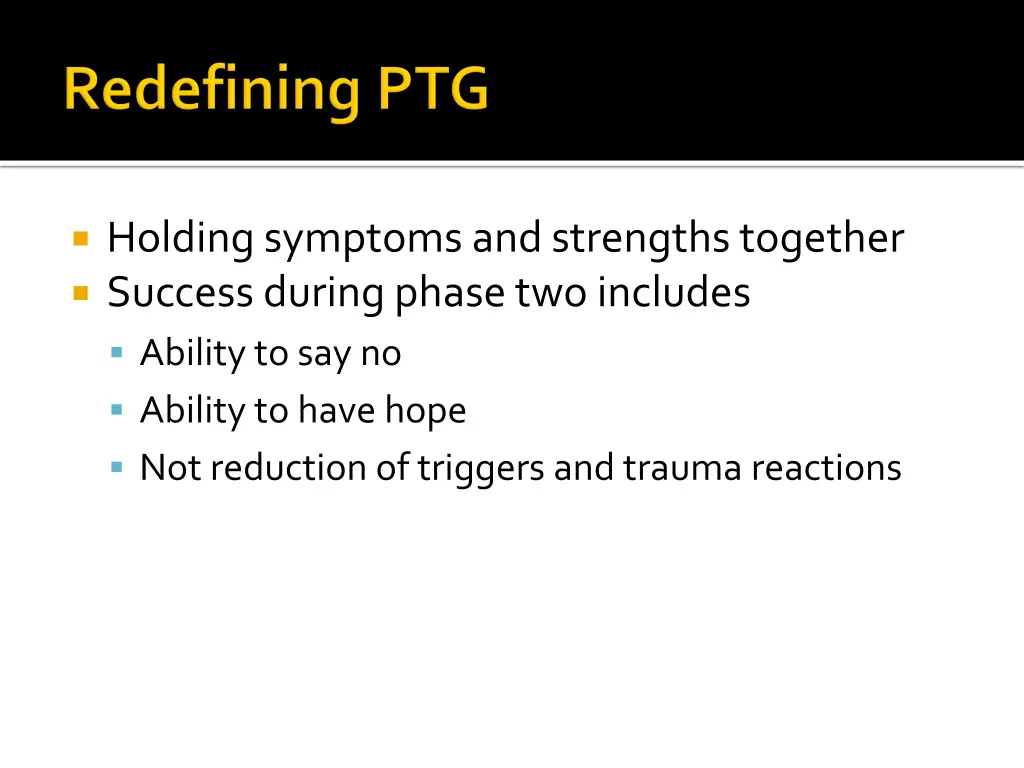 holding symptoms and strengths together success