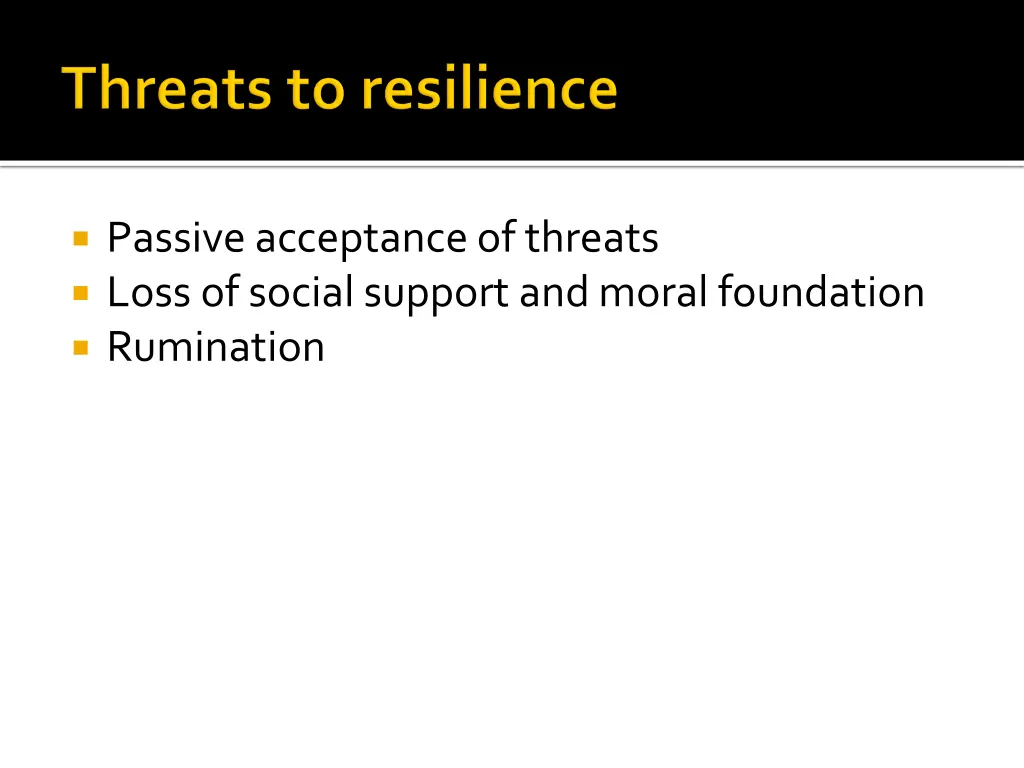 passive acceptance of threats loss of social