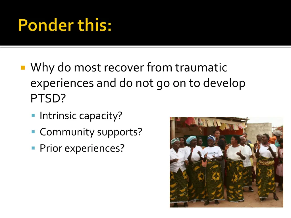 why do most recover from traumatic experiences