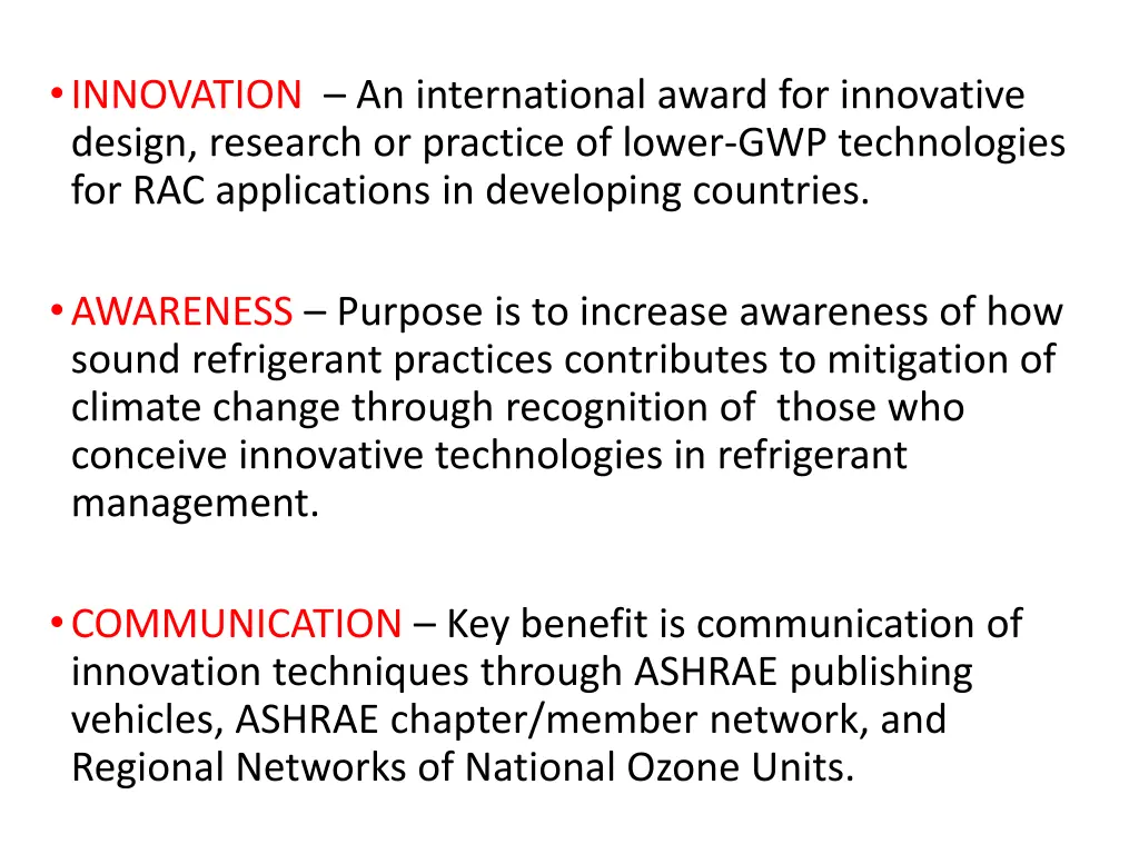 innovation an international award for innovative