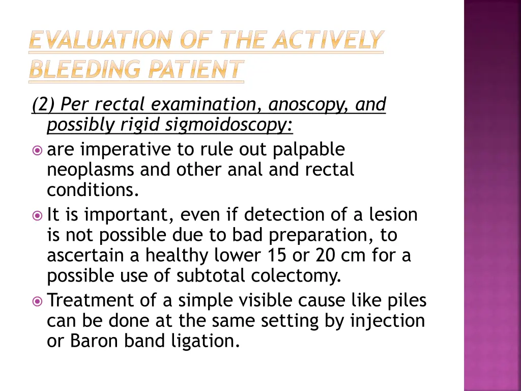 evaluation of the actively bleeding patient 1