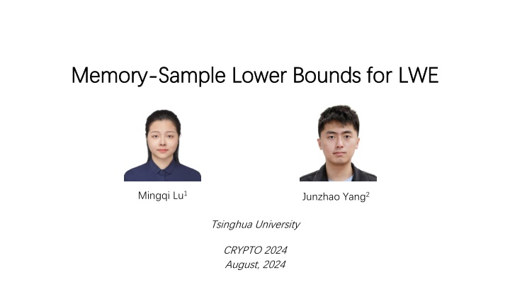 memory memory sample lower bounds for lwe sample