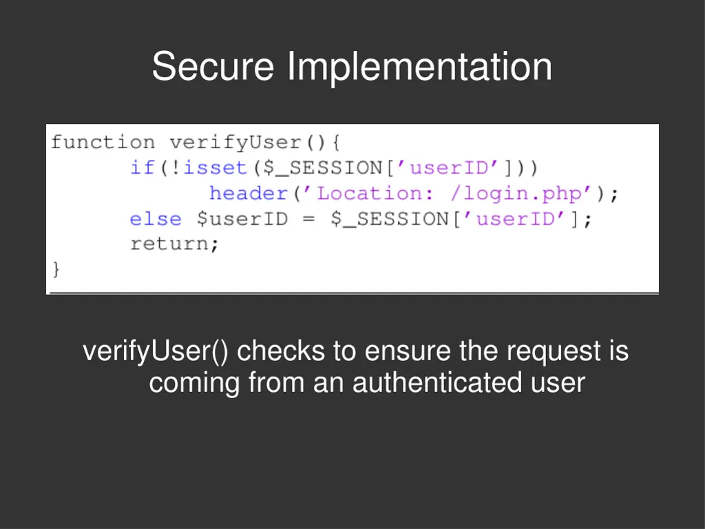 secure implementation 1