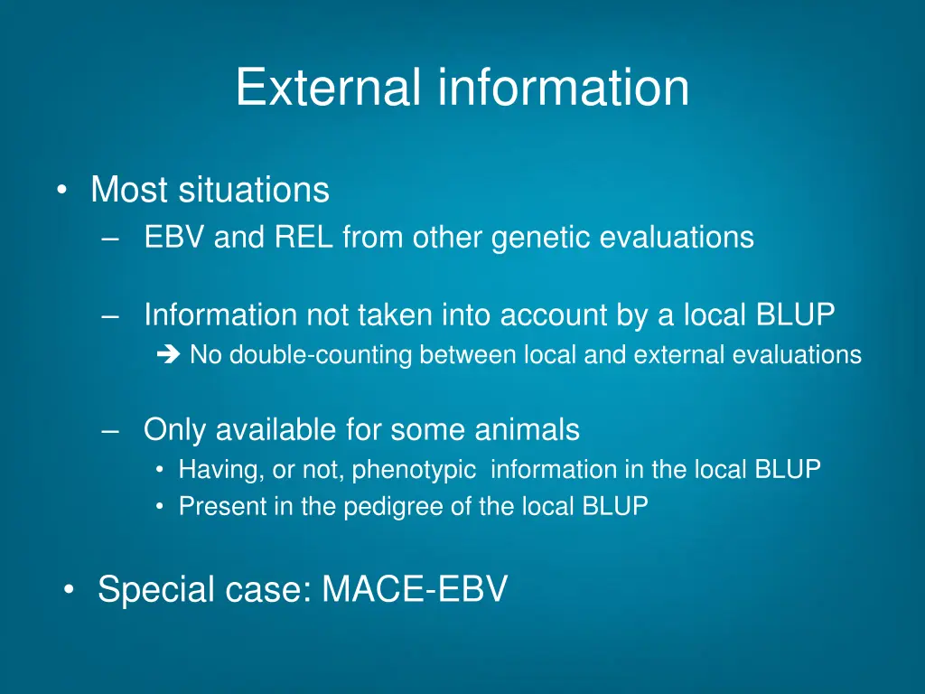 external information