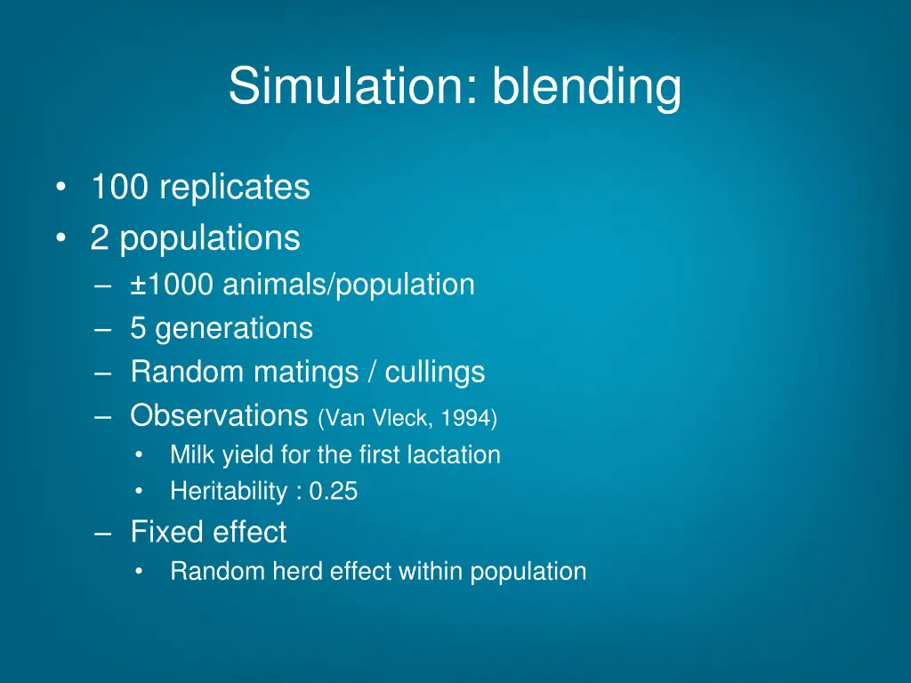 simulation blending