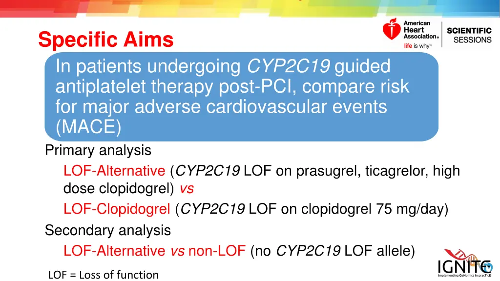 specific aims in patients undergoing cyp2c19