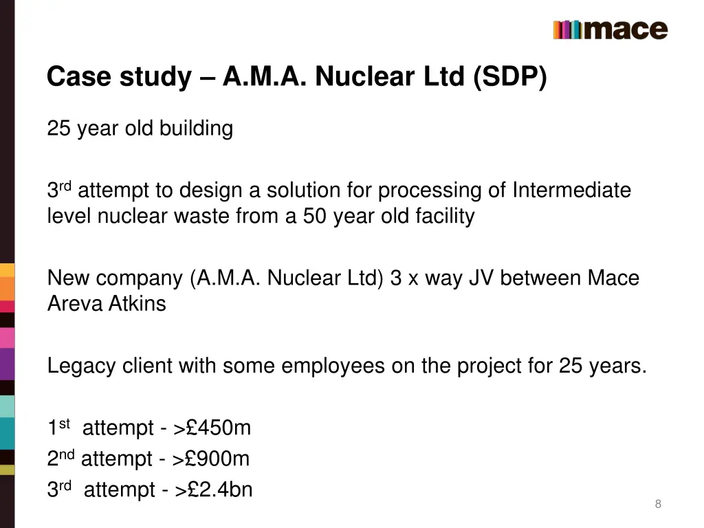 case study a m a nuclear ltd sdp