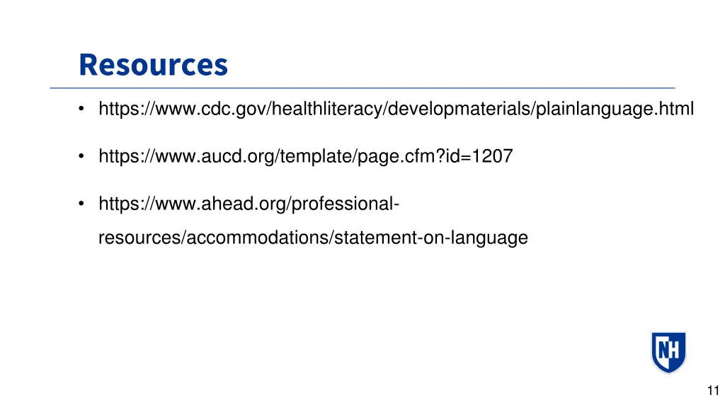 resources