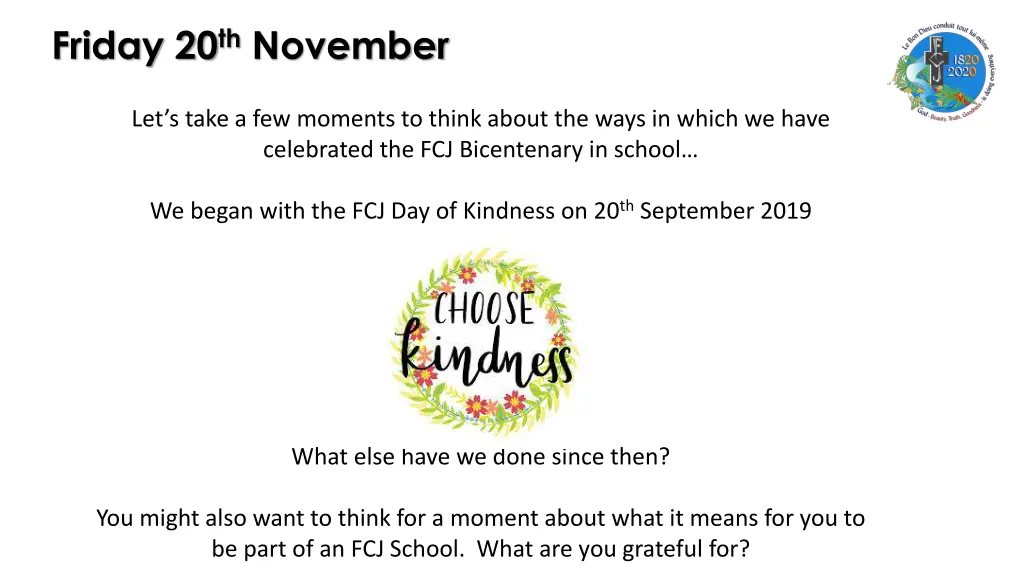 friday 20 th november 1