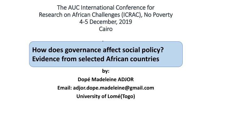 the auc international conference