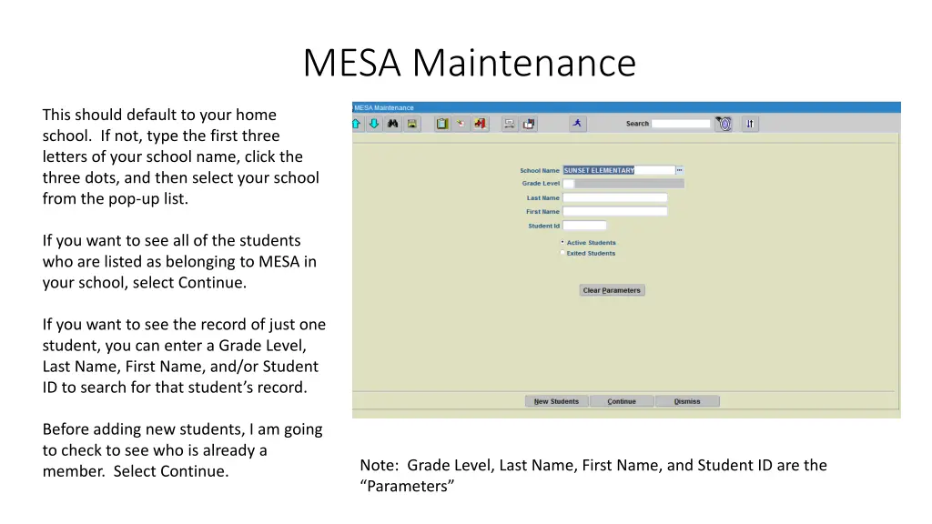 mesa maintenance