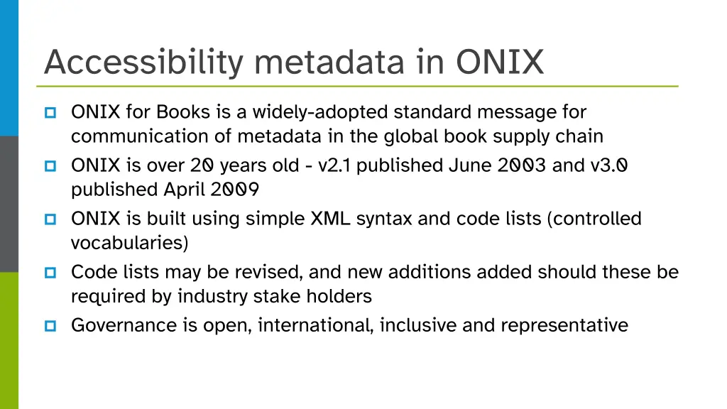 accessibility metadata in onix