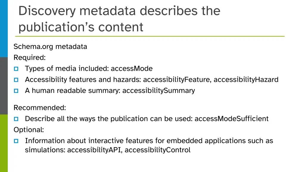 discovery metadata describes the publication