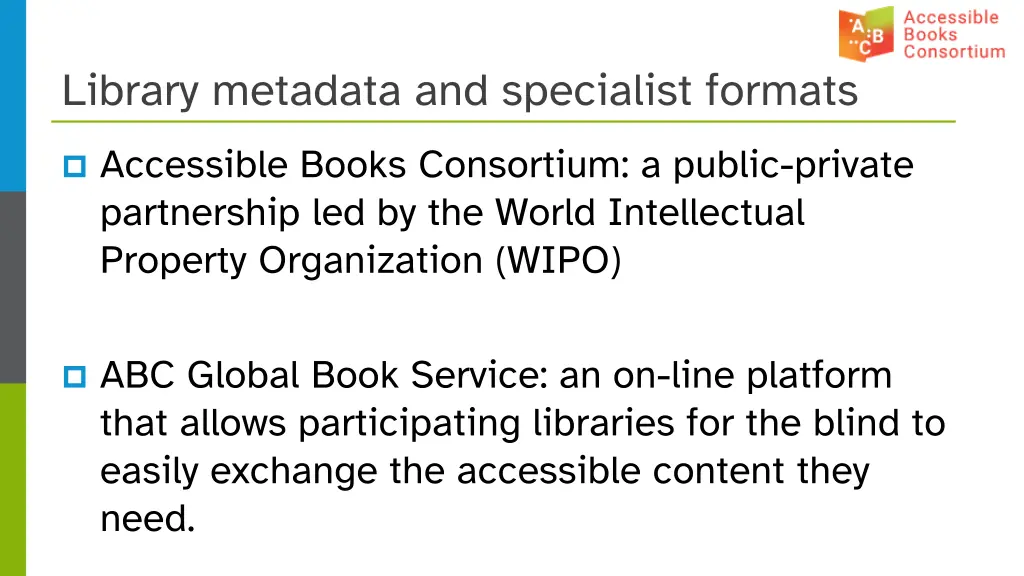library metadata and specialist formats