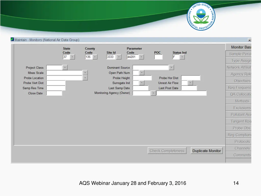 aqs webinar january 28 and february 3 2016 1