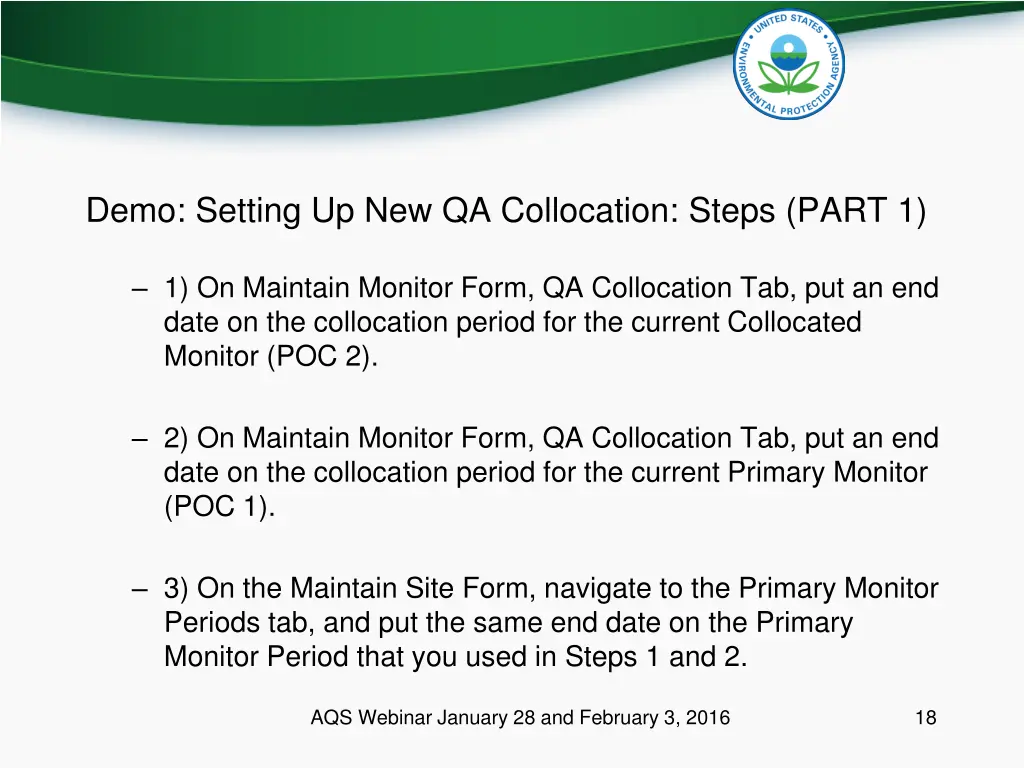 demo setting up new qa collocation steps part 1