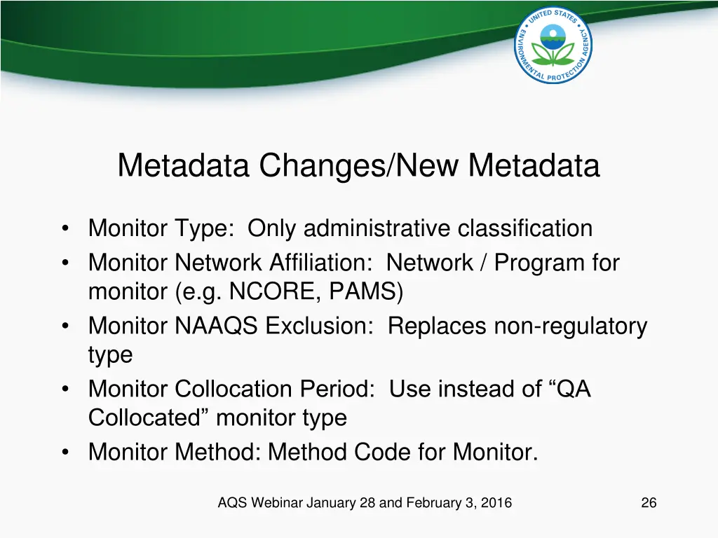 metadata changes new metadata
