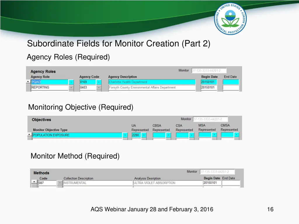 subordinate fields for monitor creation part 2