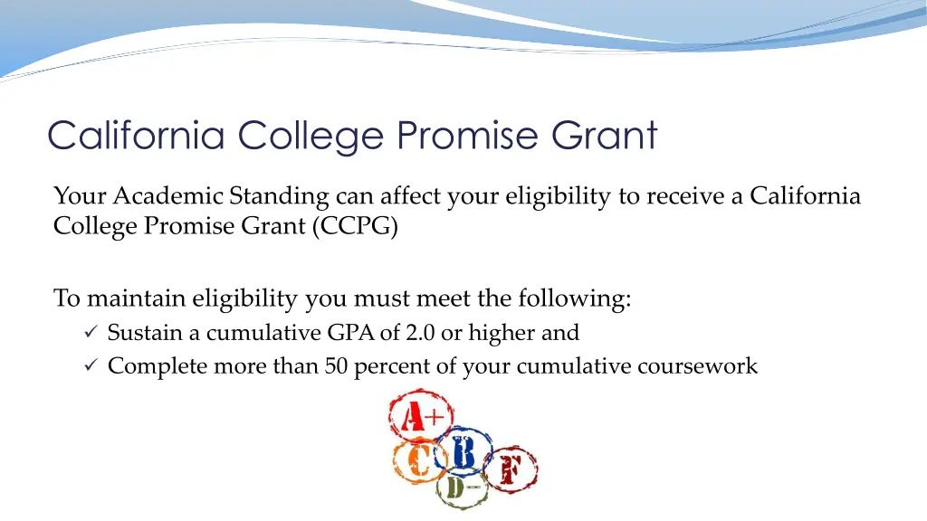 california college promise grant