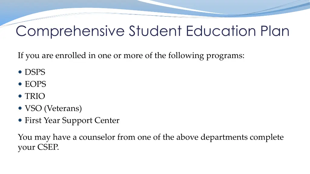 comprehensive student education plan 1