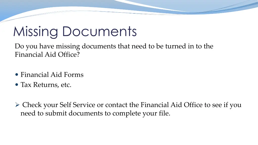 missing documents