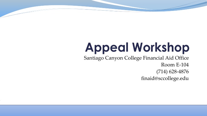 santiago canyon college financial aid office