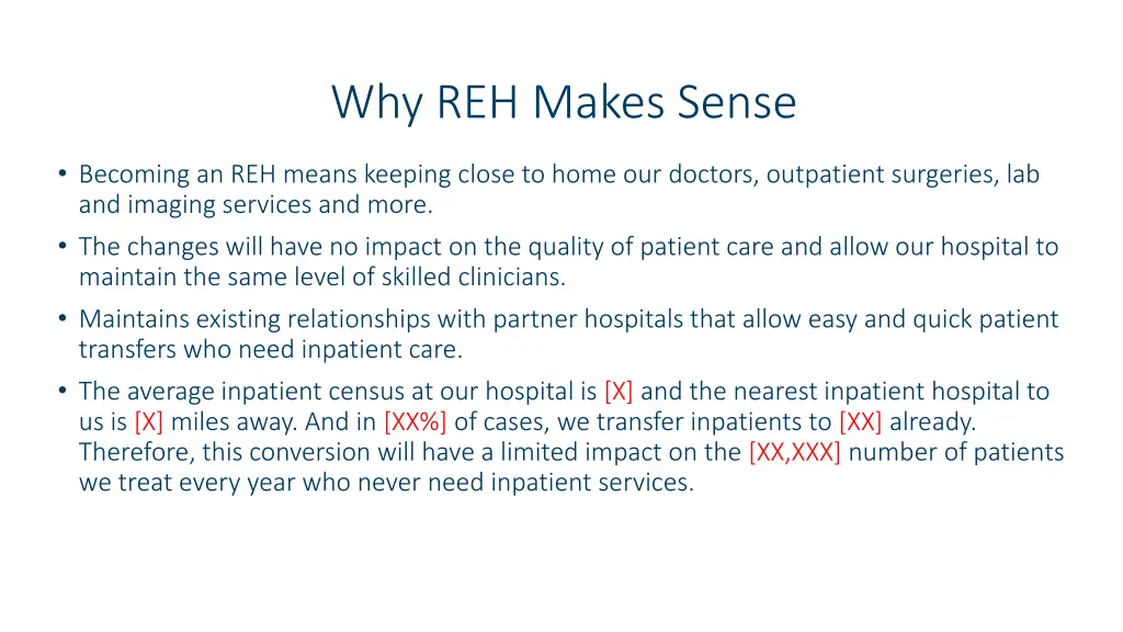 why reh makes sense 1