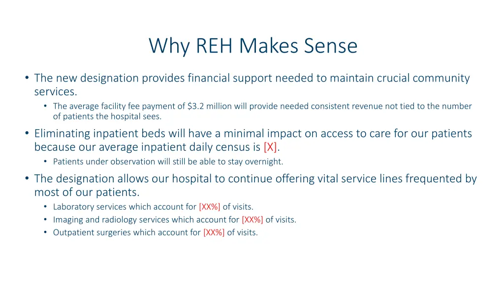 why reh makes sense