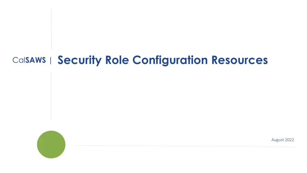 security role configuration resources